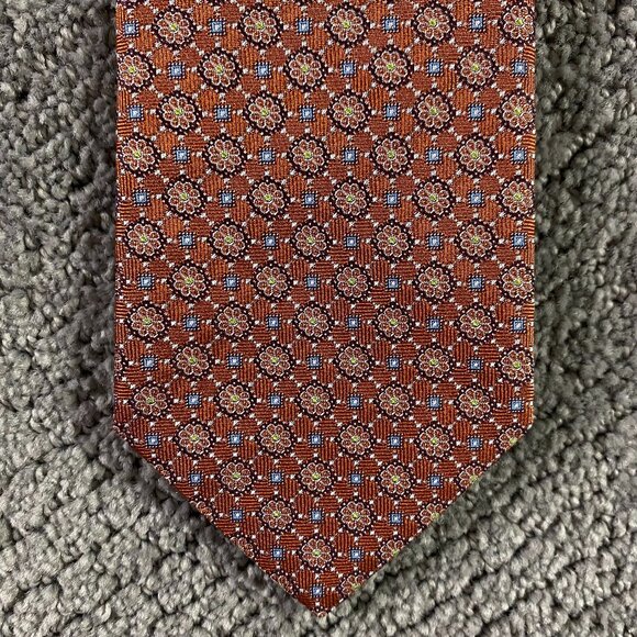 NWT ETON Tie Necktie Silk Floral Medallion Width 3.25" - Picture 2 of 9